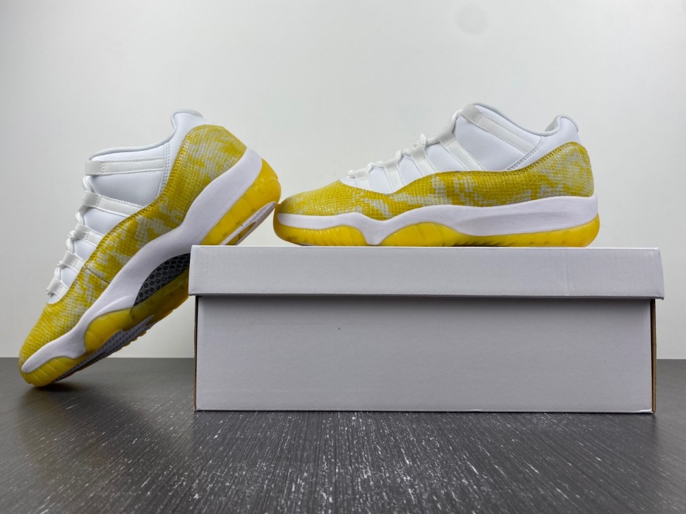 0 Air Jordan 11 Low Yellow Snakeskin Wmns Ah7860 107 5 - www.kickbulk.cc