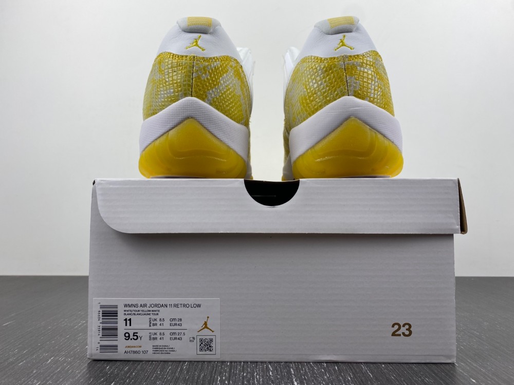 0 Air Jordan 11 Low Yellow Snakeskin Wmns Ah7860 107 8 - www.kickbulk.cc