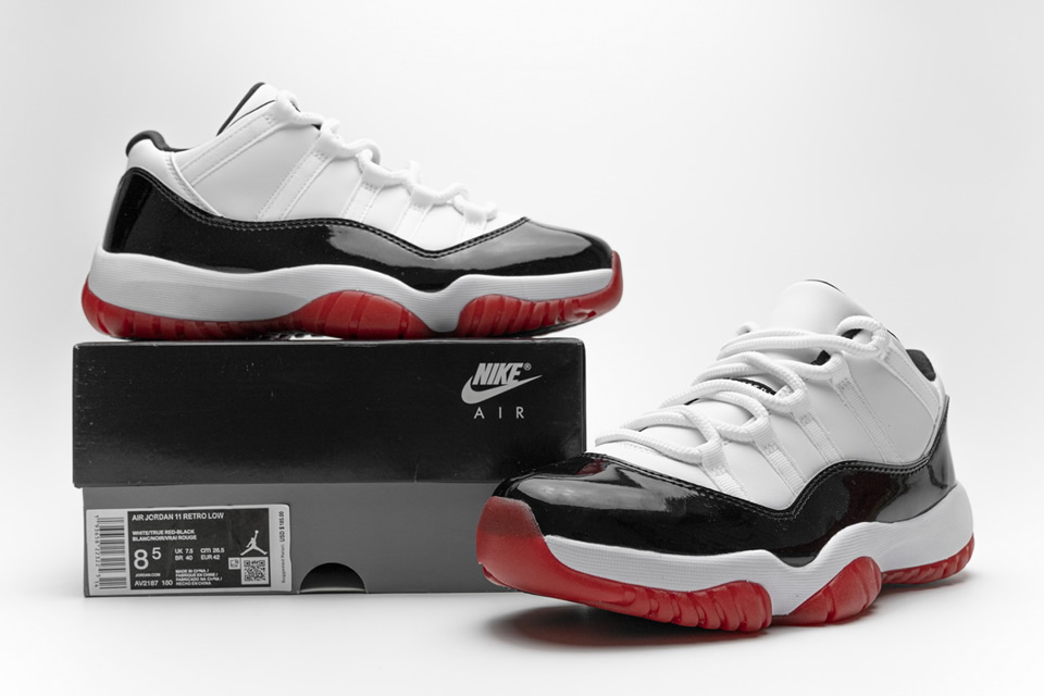 Nike Air Jordan 11 Low White Bred Av2187 160 9 - www.kickbulk.cc