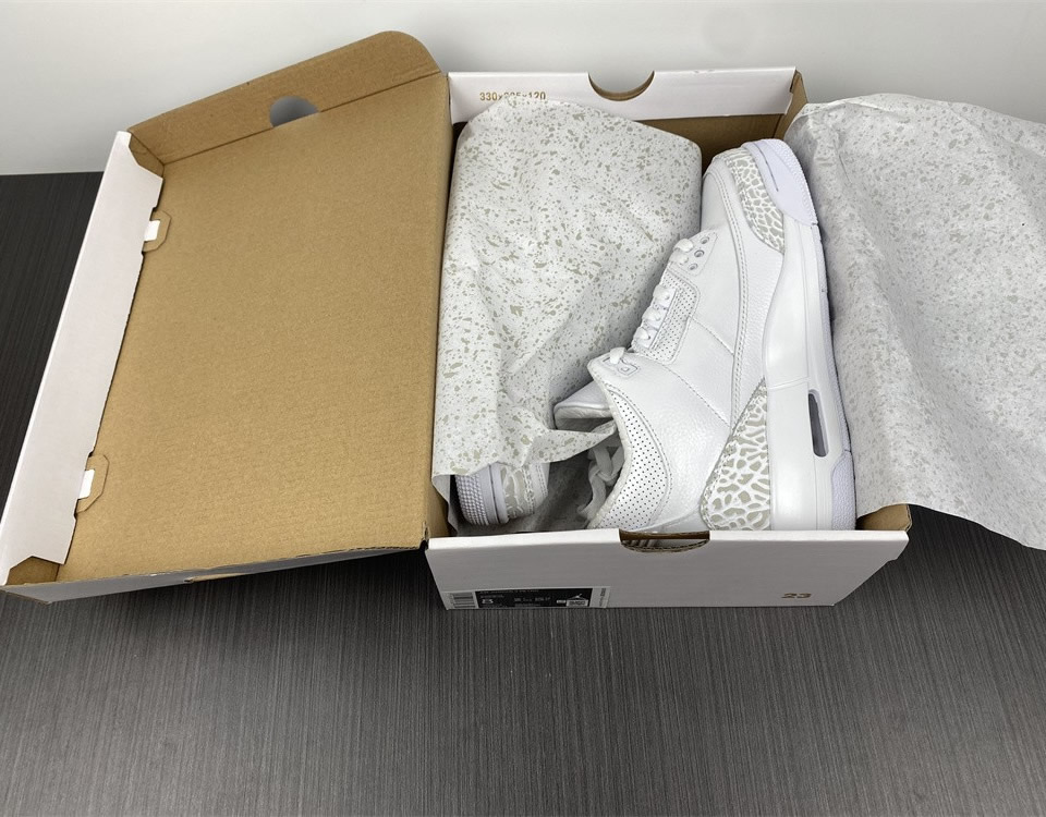 Air Jordan 3 Retro Ps Triple White 429487 111 9 - www.kickbulk.cc