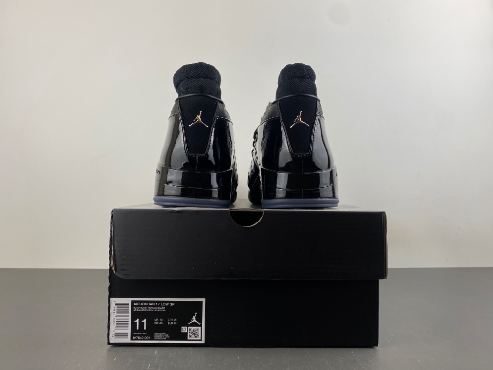 Air Jordan 17 Low Black Patent Iv7640 001 17 - www.kickbulk.cc