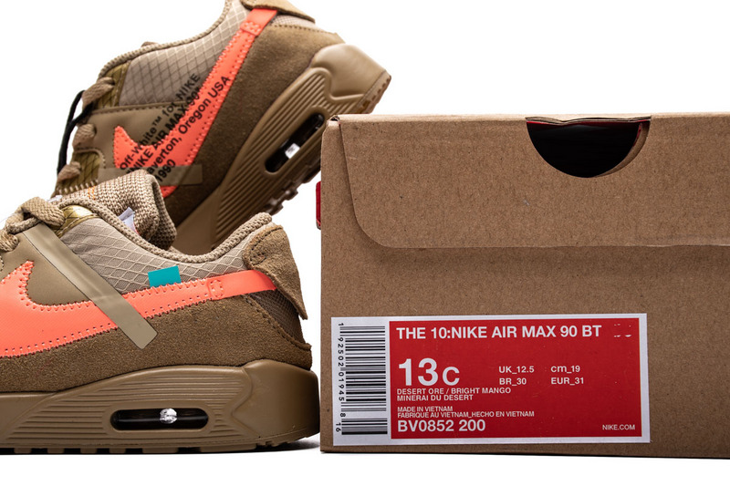 Kid Off White Nike Air Max 90 Bt Desert Ore Bv0852 200 8 - www.kickbulk.cc