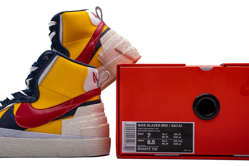 Sacai X Nike Blazer Mid Maize Navy Bv0072 700 16 - www.kickbulk.cc