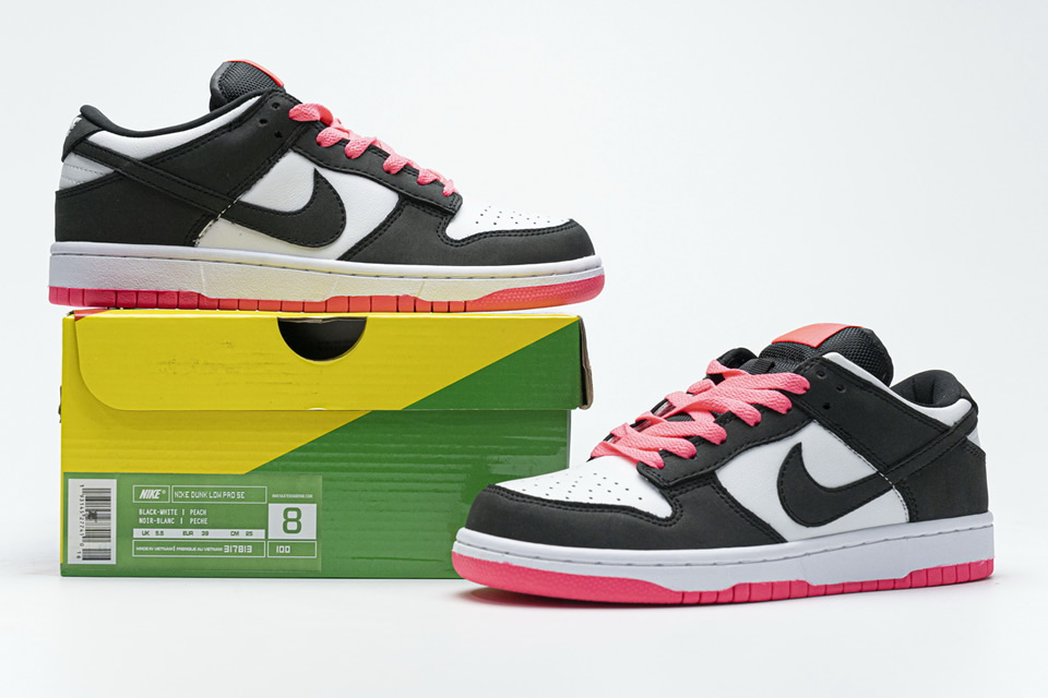 Nike Dunk Low Pro Se Black White Peach 317813 100 3 - www.kickbulk.cc