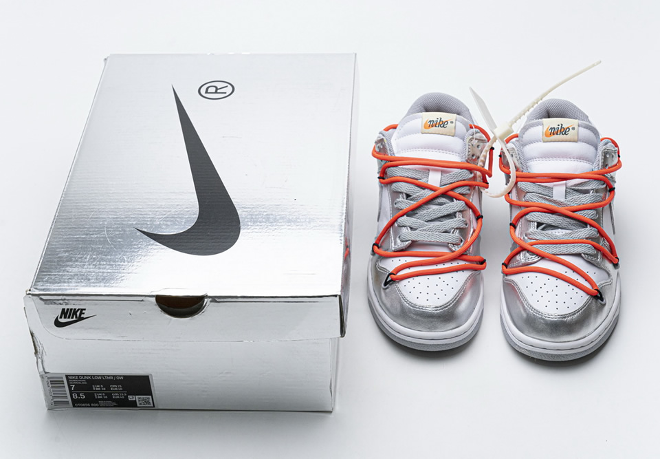 Off White Nike Dunk Sb Low Silver White Ct0856 800 7 - www.kickbulk.cc