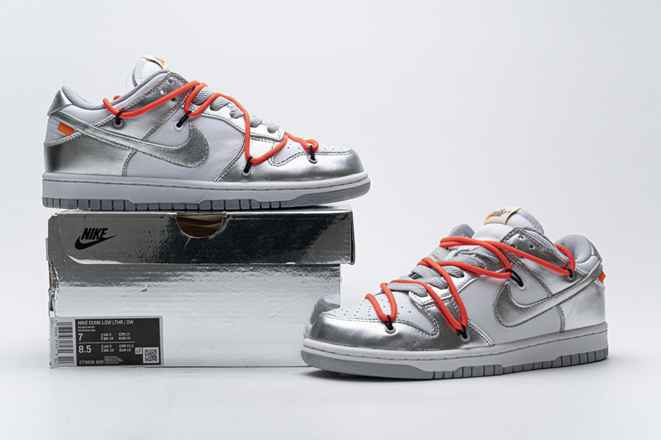 Off White Nike Dunk Sb Low Silver White Ct0856 800 8 - www.kickbulk.cc