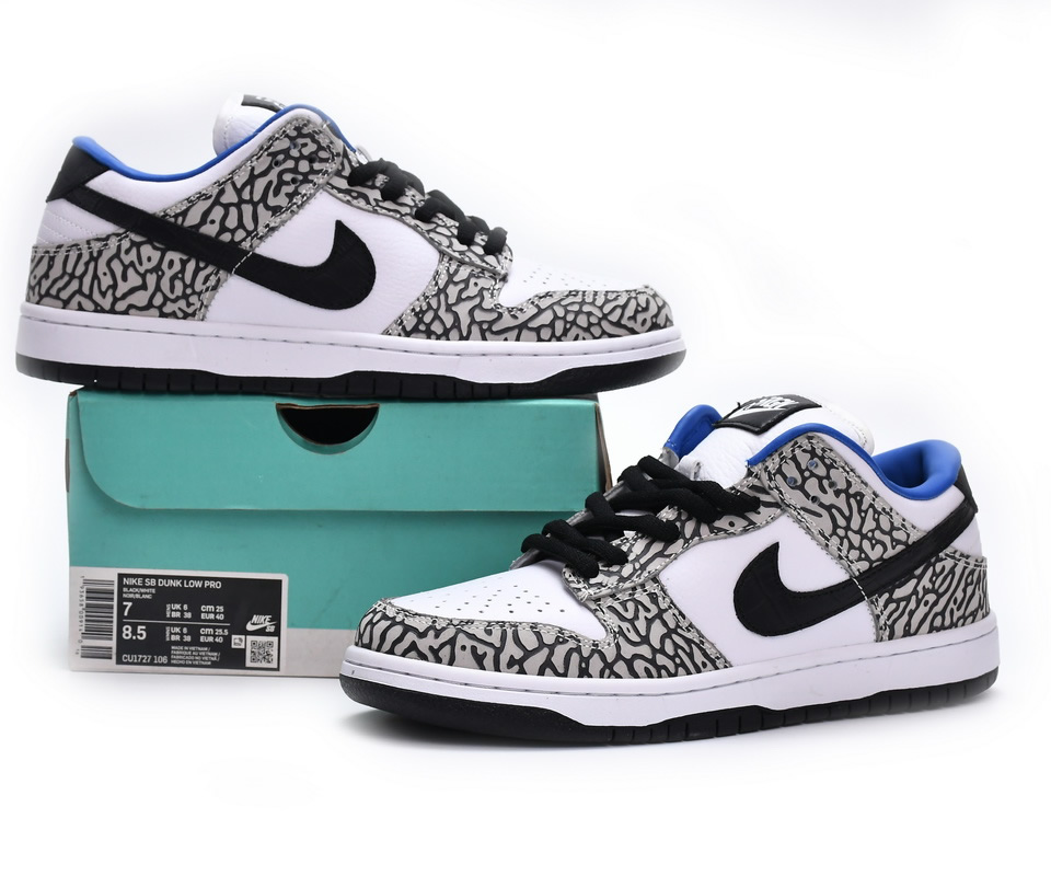 Nike Dunk Low Black White Blue Cu1727 106 3 - www.kickbulk.cc