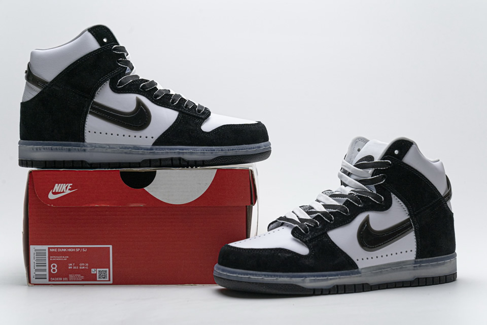 Slam Jam Nike Sb Dunk High Black White Da1639 101 3 - www.kickbulk.cc