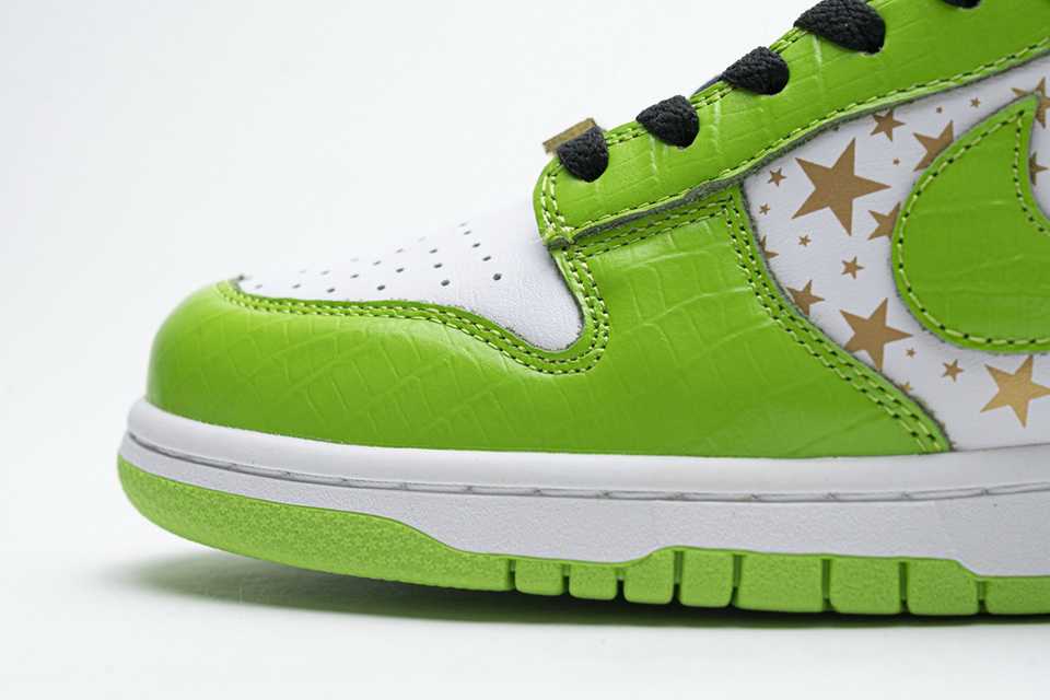 Supreme X Nike Sb Dunk Low Green Stars Dh3228 101 10 - www.kickbulk.cc