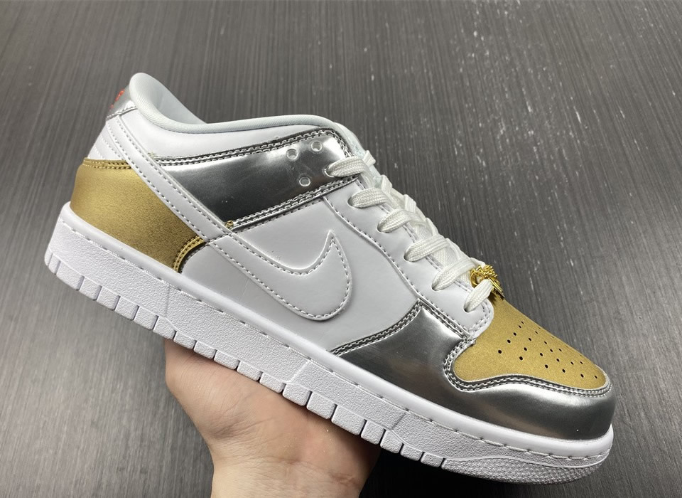 Nike Dunk Low Se Silver Gold Metallic Wmns Dh4403 700 10 - www.kickbulk.cc