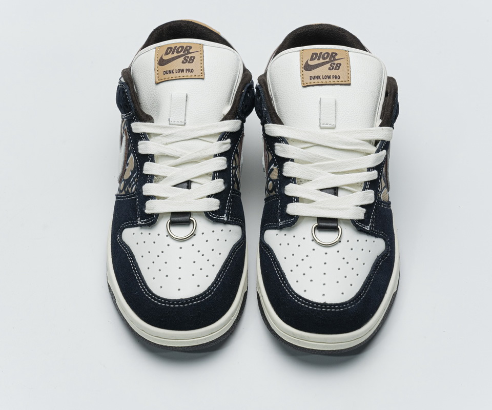 Nike Dunk Sb Dior White Ink Blue Custom Made 2 - www.kickbulk.cc