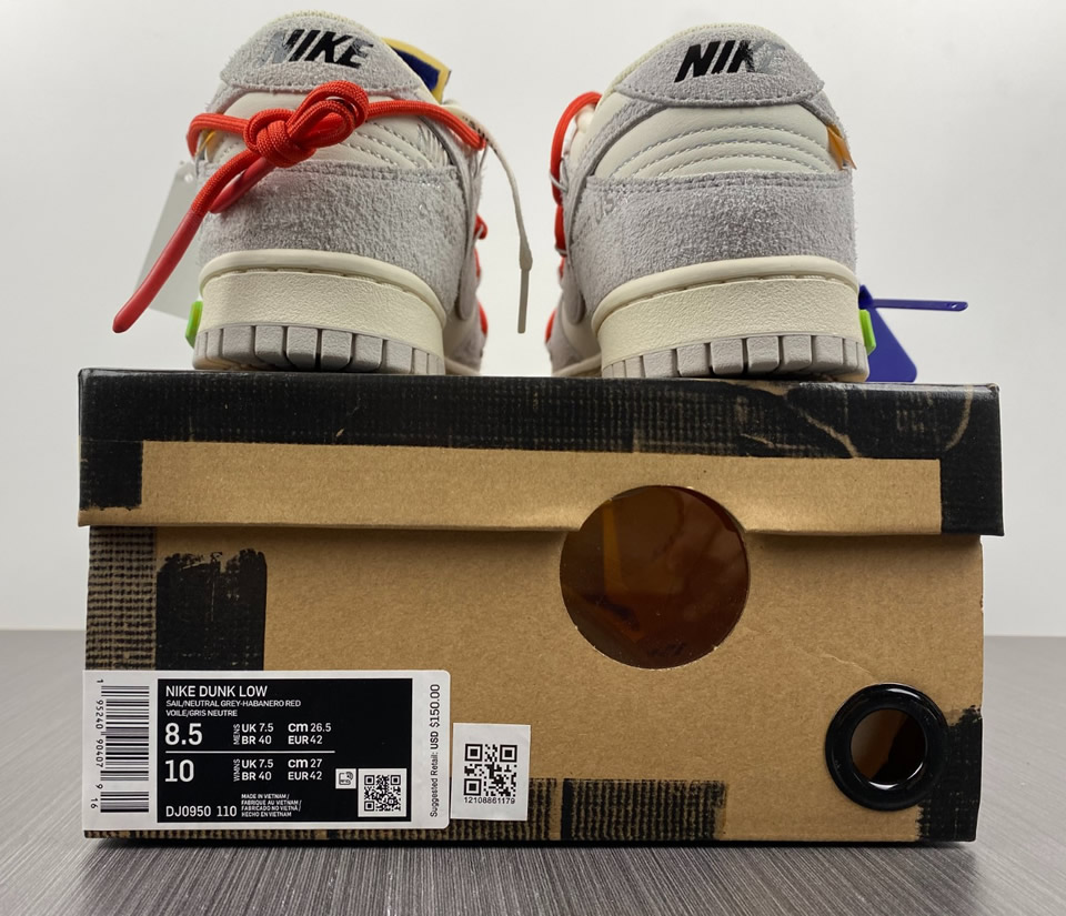 Off White Nike Dunk Low Lot 13 Of 50 Dj0950 110 10 - www.kickbulk.cc