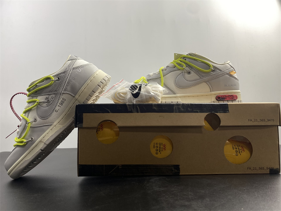 Off White Nike Dunk Low The 50 White Grey Dm1602 106 13 - www.kickbulk.cc