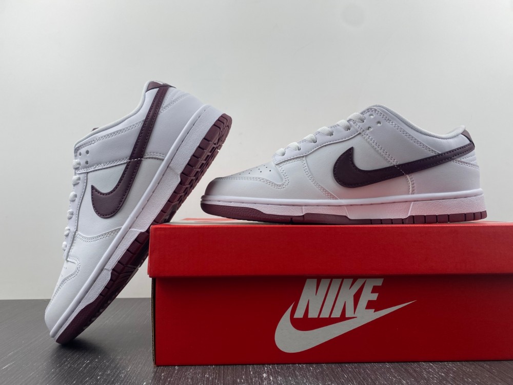 Nike Dunk Low White Night Maroon Dv0831 102 10 - www.kickbulk.cc