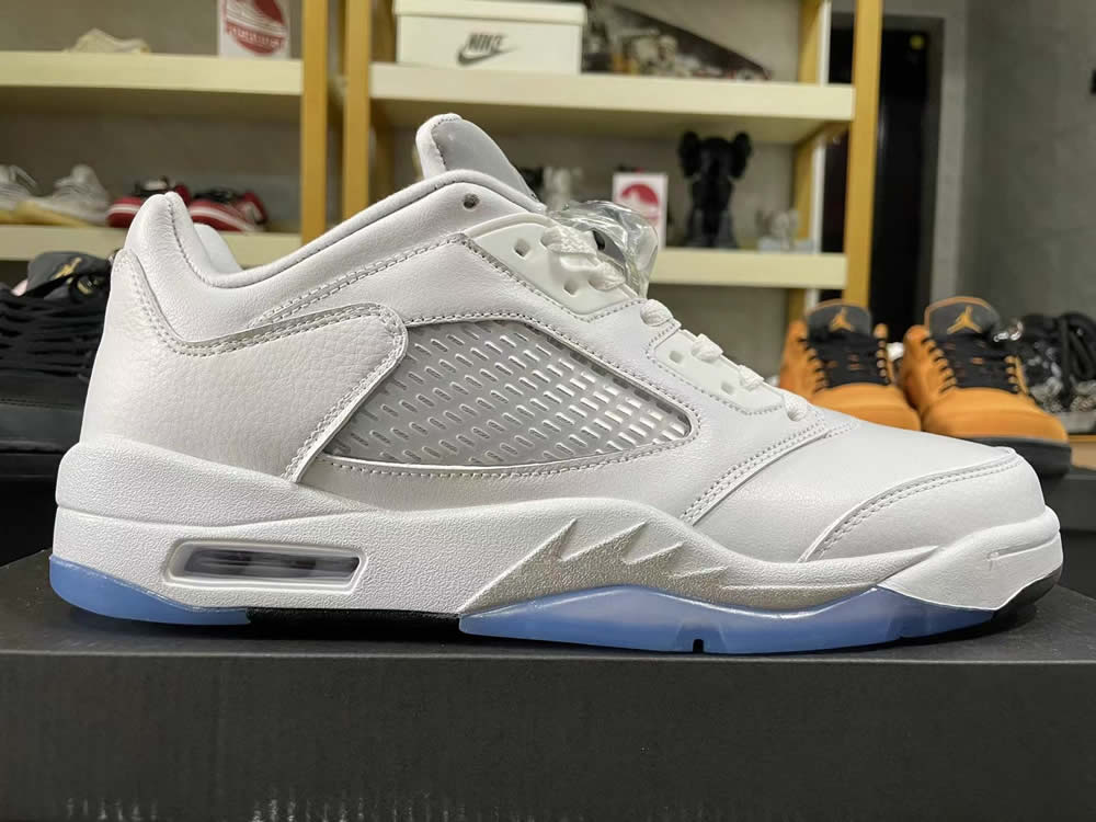 Air Jordan 5 Retro Low Gs White Wolf Grey 819172 122 6 - www.kickbulk.cc