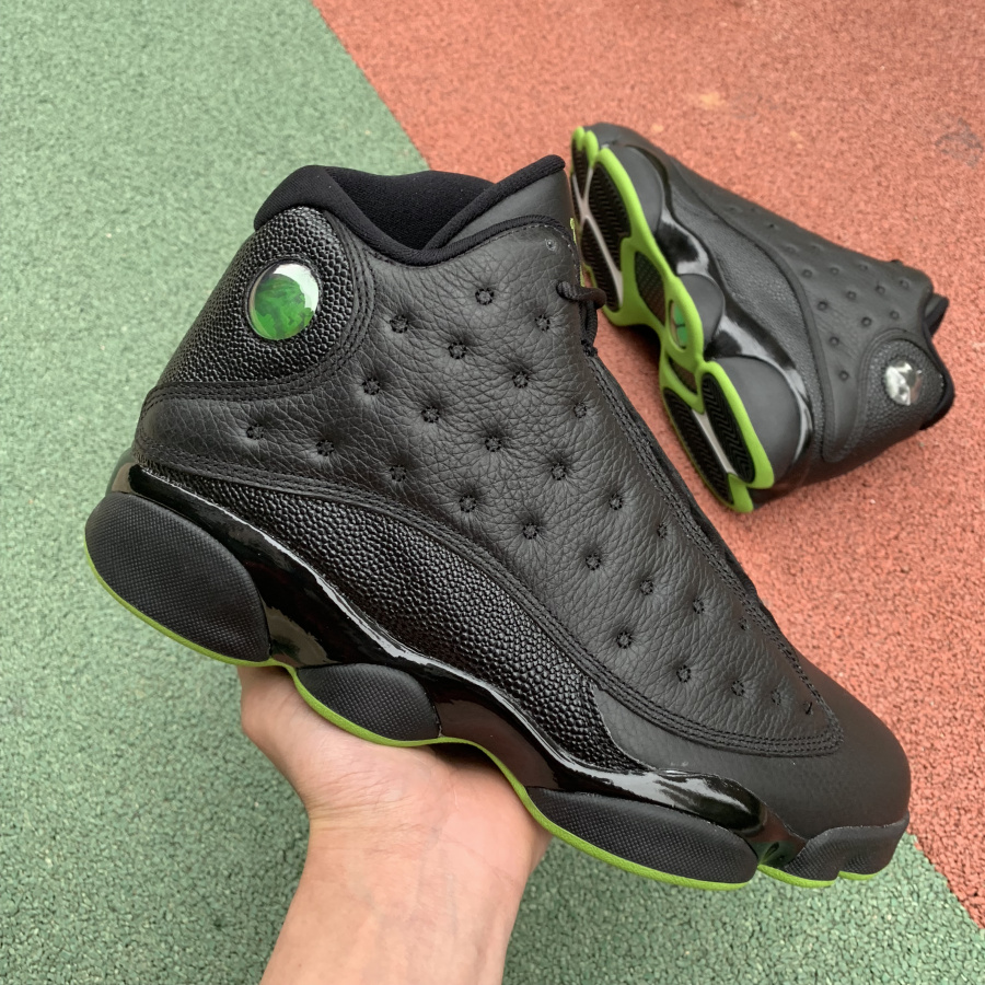 Nike Air Jordan 13 Altitude Black Green 414571 042 5 - www.kickbulk.cc