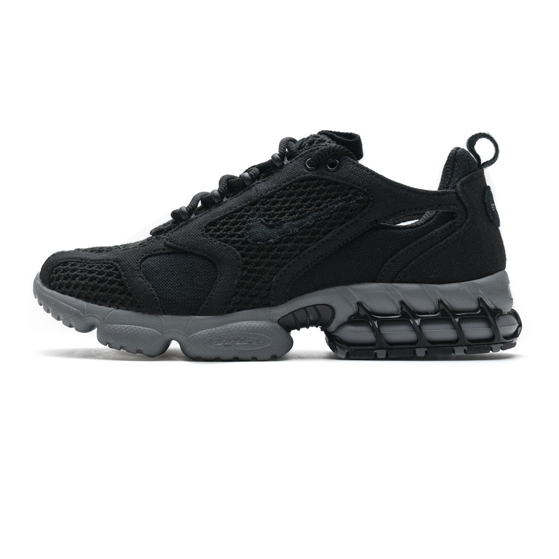 Stussy Nike Air Zoom Spiridon Cage 2 Black Cool Grey Cq5486 001 1 - www.kickbulk.cc