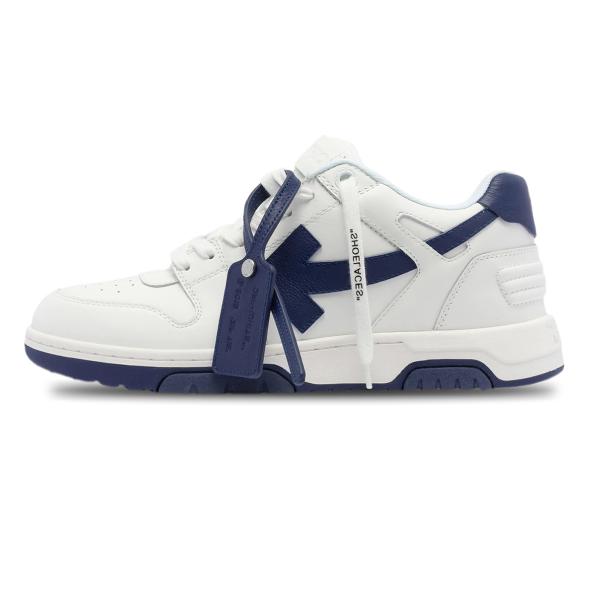 Off White White Navy Blue Out Of Office Ooo Sneakers 222607m237014 1 - www.kickbulk.cc