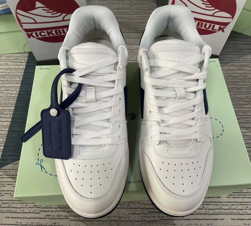 Off White White Navy Blue Out Of Office Ooo Sneakers 222607m237014 2 - www.kickbulk.cc