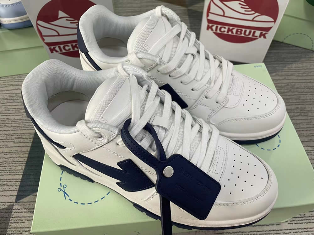 Off White White Navy Blue Out Of Office Ooo Sneakers 222607m237014 4 - www.kickbulk.cc