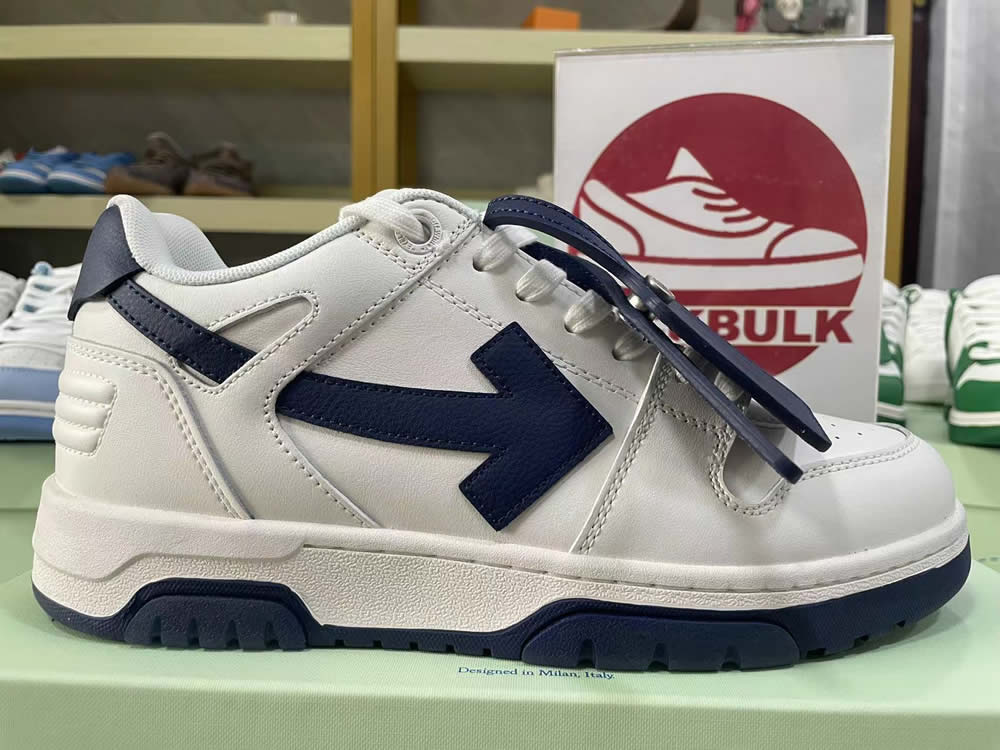 Off White White Navy Blue Out Of Office Ooo Sneakers 222607m237014 5 - www.kickbulk.cc