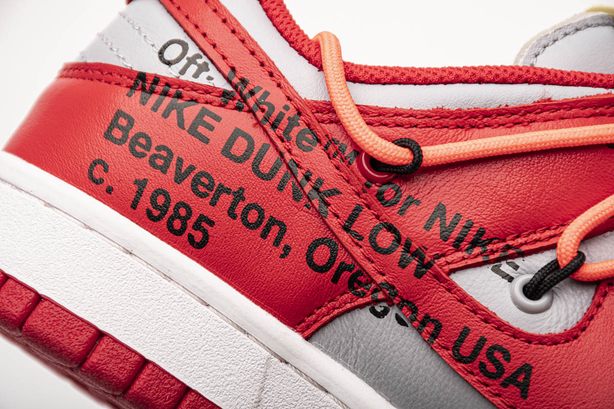 Off White X Nike Dunk Low University Red Ct0856 600 21 - www.kickbulk.cc