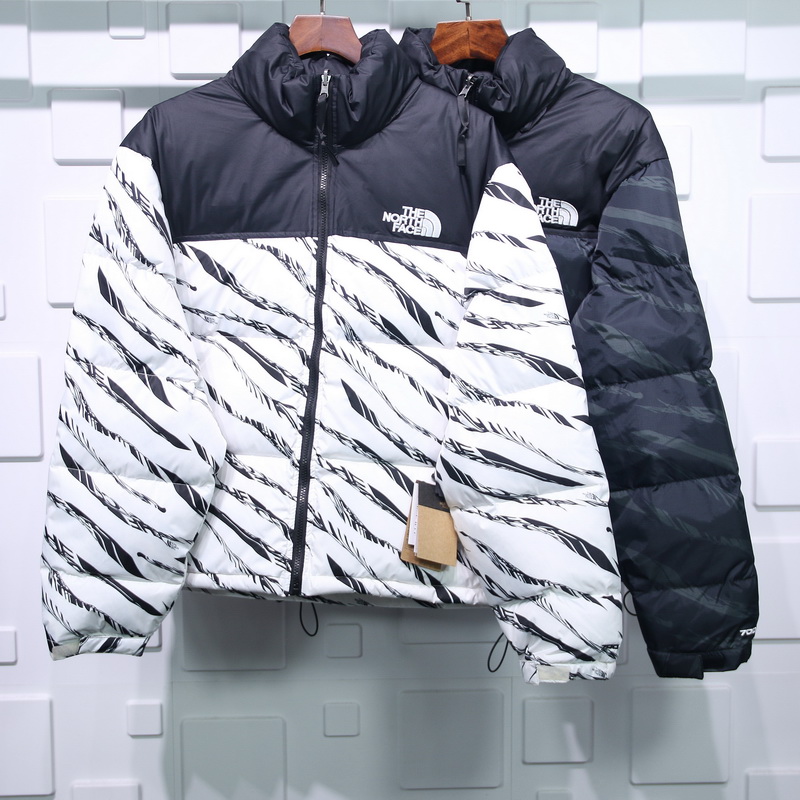 The North Face Zebra Logo Pattern Down Jacket 1 - www.kickbulk.cc