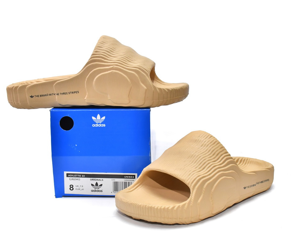 Aiddas Adilette 22 Slides Desert Sand Gx6945 3 - www.kickbulk.cc