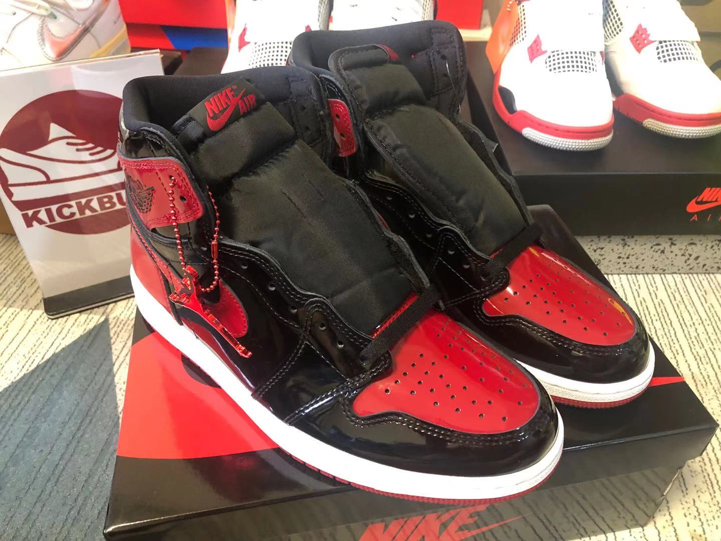 Air Jordan 1 Retro High OG 'Patent Bred' 555088-063 - KICKS CREW