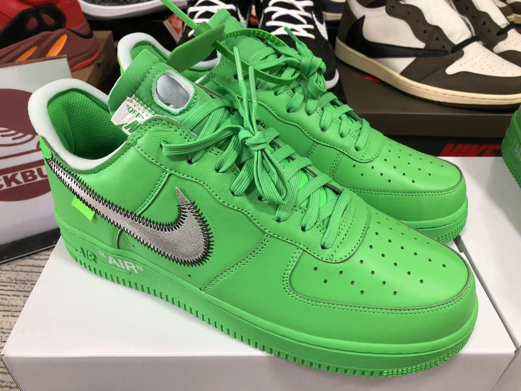 On-Foot Look at the Off-White x Nike Air Force 1 'Light Green Spark' -  Sneaker Freaker